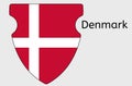 Danish flag icon, Denmark country flag vector illustration